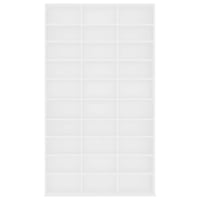 vidaXL fehér CD-szekrény szerelt fa 102x23x177,5 cm tárolóbútor lemezek és média tartására 3