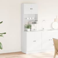 vidaXL Fehér Szerelt Fa Konyhaszekrény 60x50x180 cm Tárolószekrény Konyhai Bútor 3