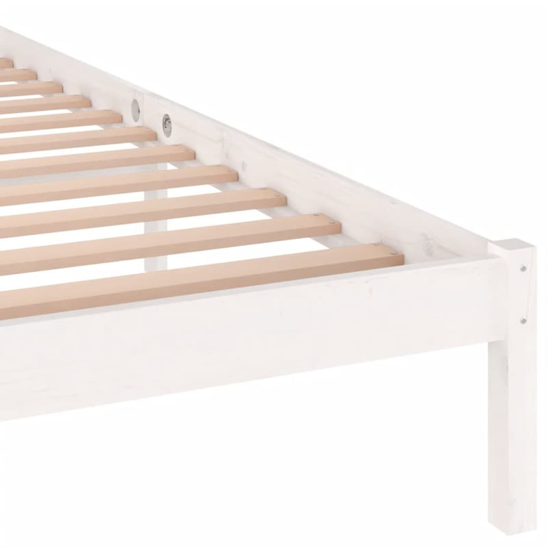 vidaXL fehér tömör fenyőfa ágykeret 200x200 cm