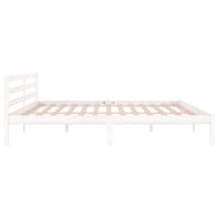 vidaXL fehér tömör fenyőfa ágykeret 200x200 cm 5
