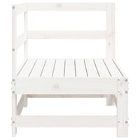 vidaXL kutna vrtna sofa od masivne borovine, bijela, rabljena drvena kutna garnitura 6
