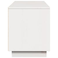 vidaXL Fehér Tömör Fenyőfa TV-szekrény 156 x 37 x 45 cm - Natúr Fa Televízió Állvány Tárolóval 6