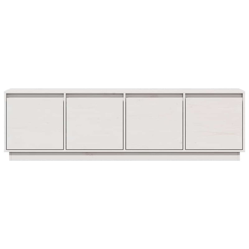 vidaXL fehér tömör fenyőfa TV-szekrény 156x37x45 cm