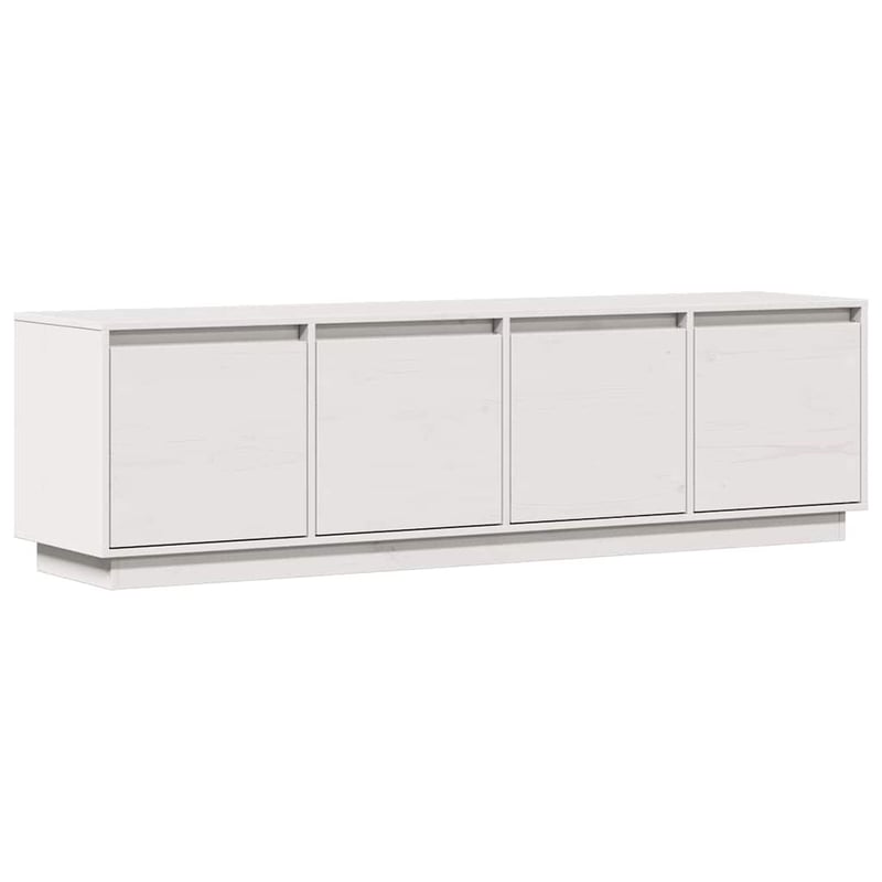 vidaXL fehér tömör fenyőfa TV-szekrény 156x37x45 cm