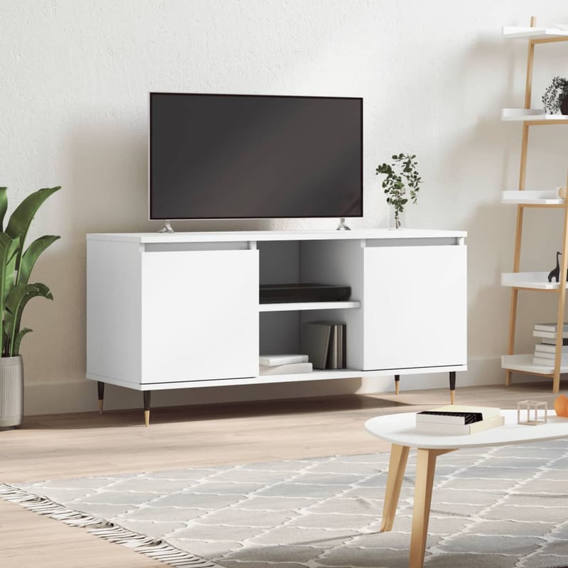 vidaXL fehér TV-szekrény 104x35x50 cm szerelt fa bútor