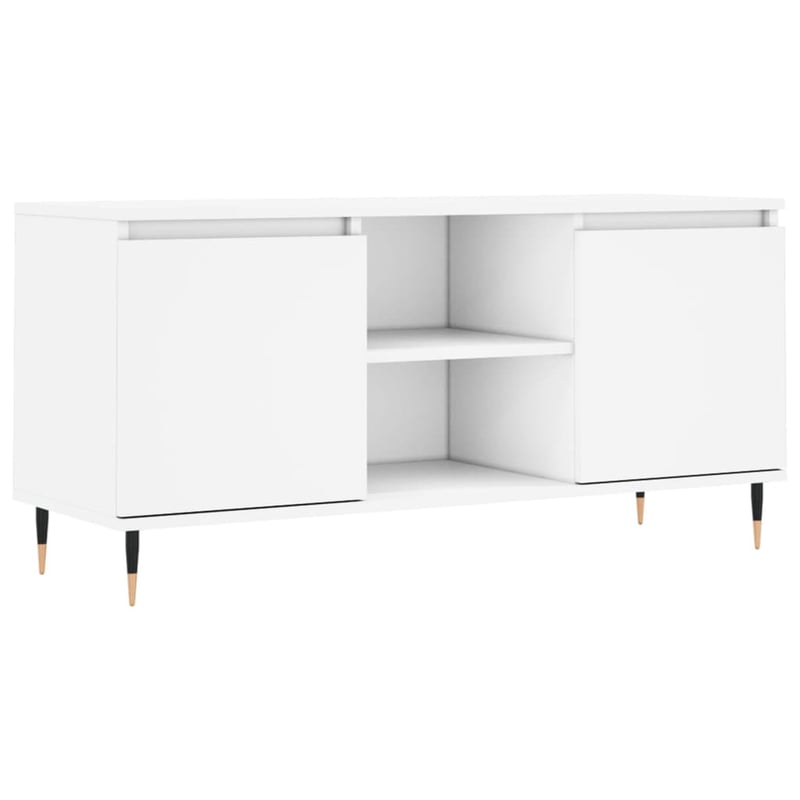 vidaXL fehér TV-szekrény 104x35x50 cm szerelt fa bútor