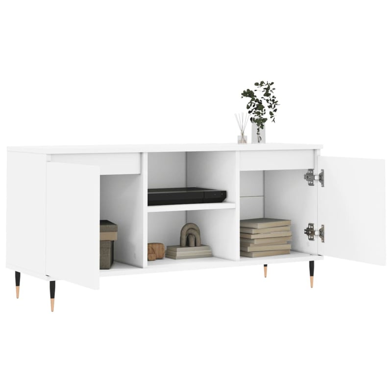 vidaXL fehér TV-szekrény 104x35x50 cm szerelt fa bútor