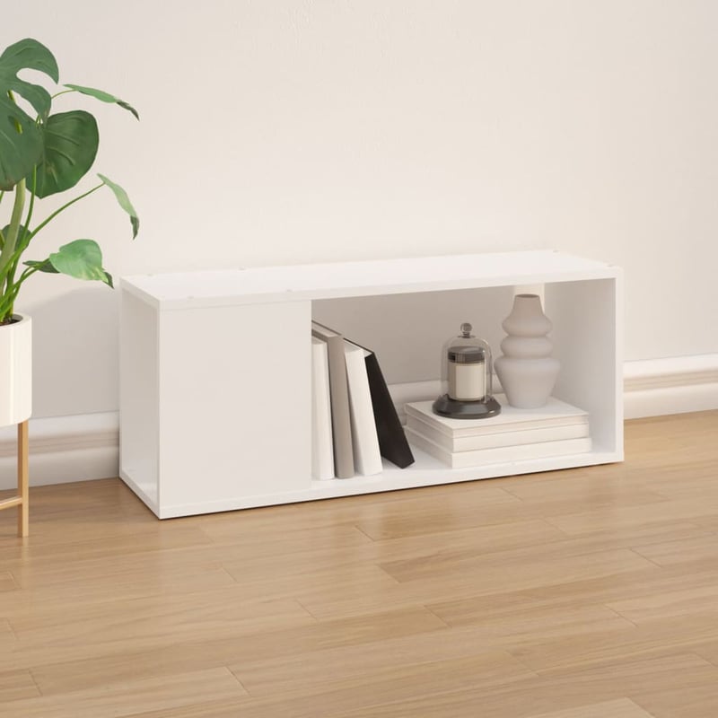 vidaXL fehér TV-szekrény 80x24x32 cm szerelt fa bútor