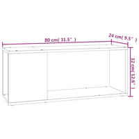 vidaXL fehér TV-szekrény 80x24x32 cm szerelt fa bútor 7