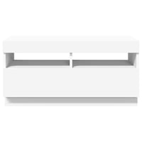 vidaXL fehér TV-szekrény LED-lámpákkal 80x35x40 cm 8