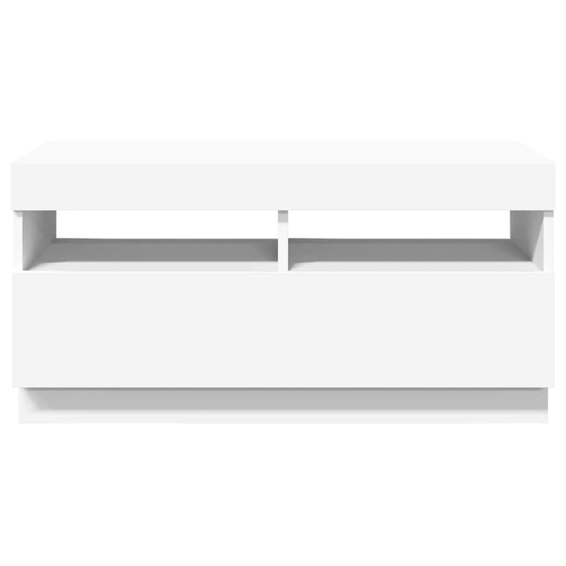 vidaXL fehér TV-szekrény LED-lámpákkal 80x35x40 cm