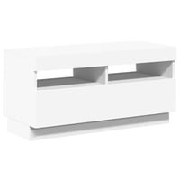 vidaXL fehér TV-szekrény LED-lámpákkal 80x35x40 cm 6