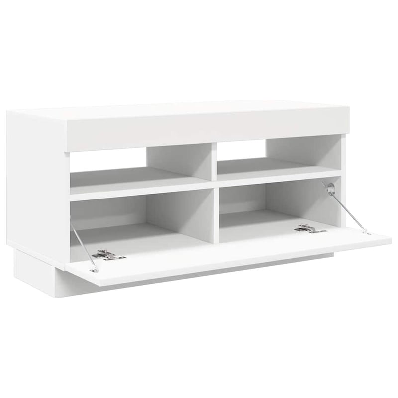 vidaXL fehér TV-szekrény LED-lámpákkal 80x35x40 cm