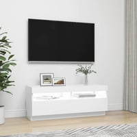 vidaXL fehér TV-szekrény LED-világítással 100x35x40 cm 6