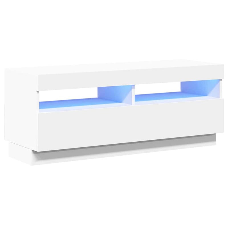 vidaXL fehér TV-szekrény LED-világítással 100x35x40 cm