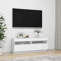 vidaXL fehér TV-szekrény LED-világítással 100x35x40 cm 5