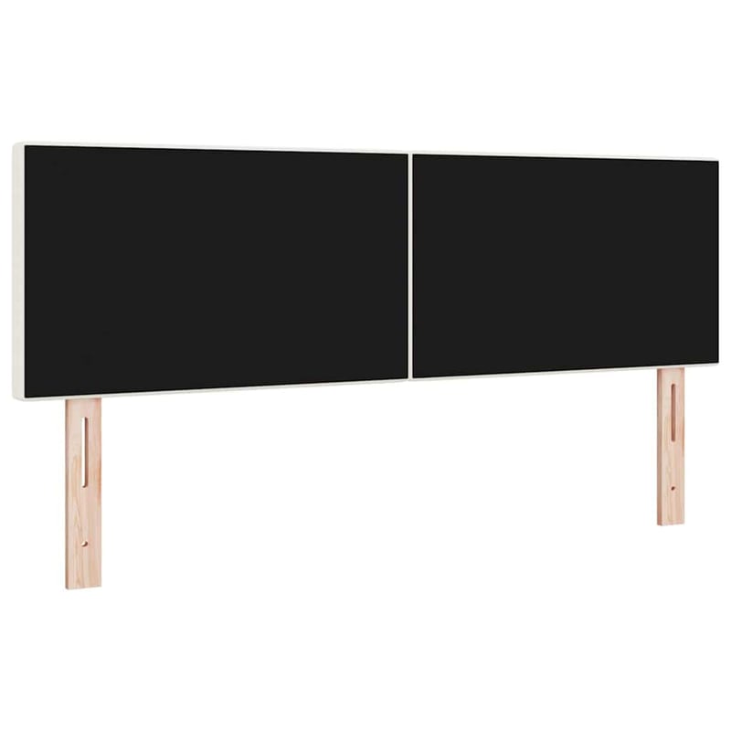 vidaXL Fejtámla Krém 160 cm Bársonyos szövetből