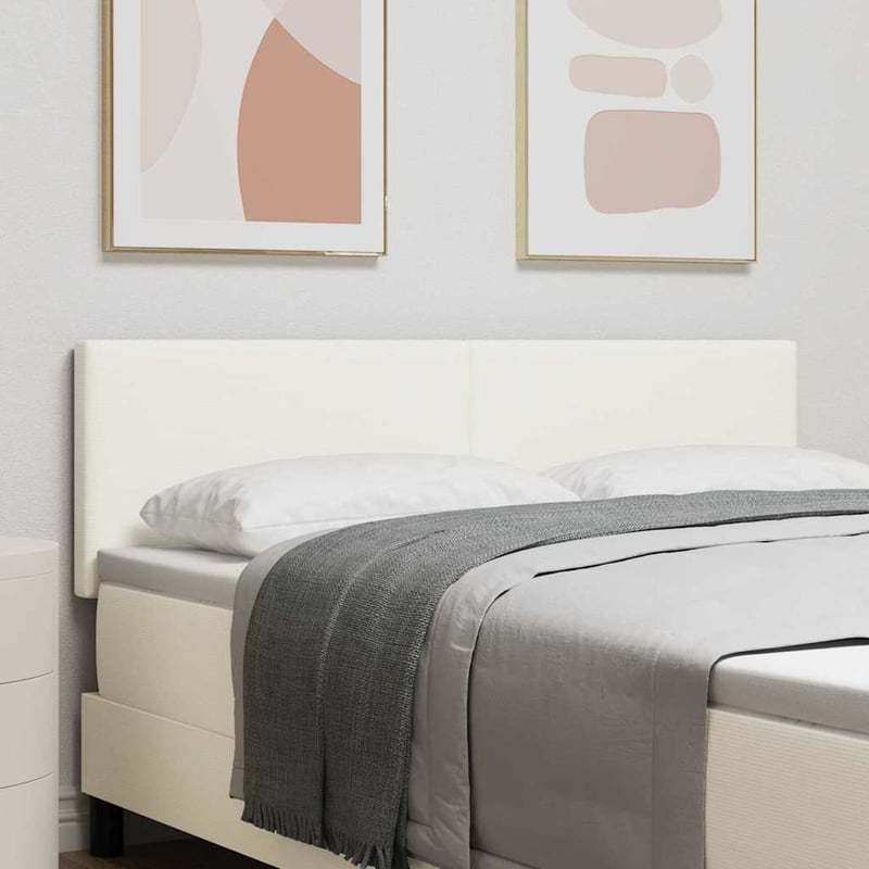 vidaXL Fejtámla Krém 160 cm Bársonyos szövetből