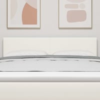 vidaXL Fejtámla Krém 160 cm Bársonyos szövetből 3
