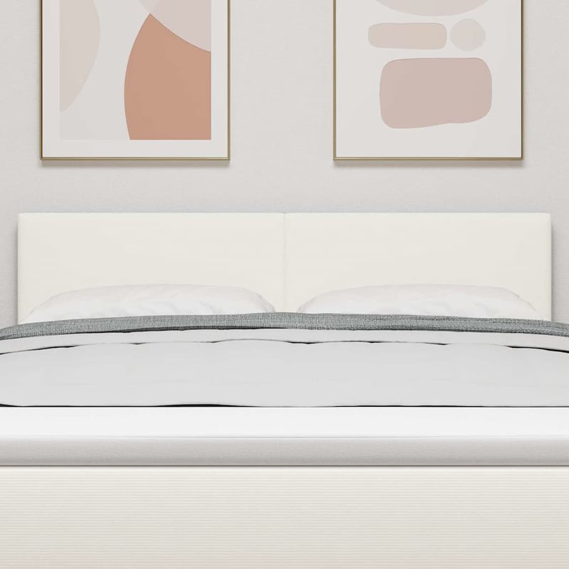 vidaXL Fejtámla Krém 160 cm Bársonyos szövetből