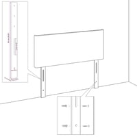 vidaXL Fejtámla Krém 160 cm Bársonyos szövetből 10