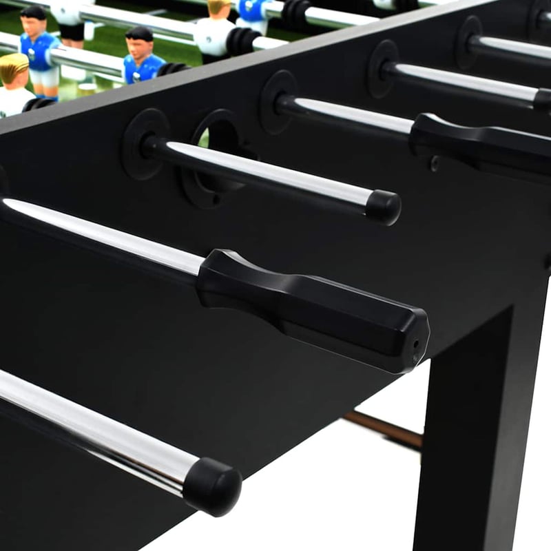 vidaXL fekete acél csocsóasztal 140x74,5x87,5 cm