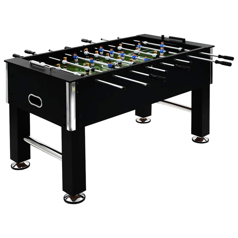 vidaXL fekete acél csocsóasztal 140x74,5x87,5 cm