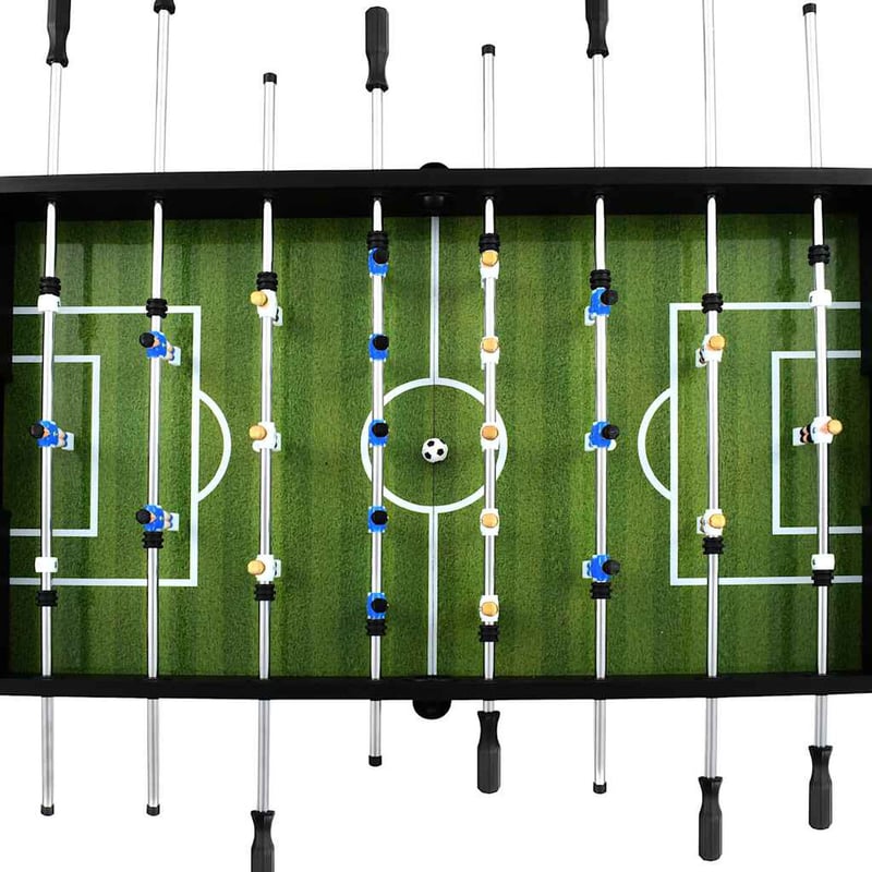 vidaXL fekete acél csocsóasztal 140x74,5x87,5 cm