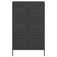 vidaXL fekete acél magasszekrény 68x39x113 cm 6
