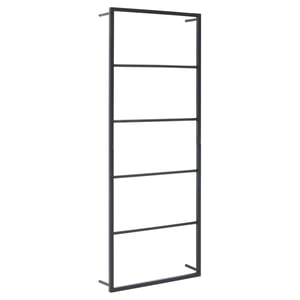 Oceľový držiak na uteráky vidaXL, čierny – 45x10x115 cm