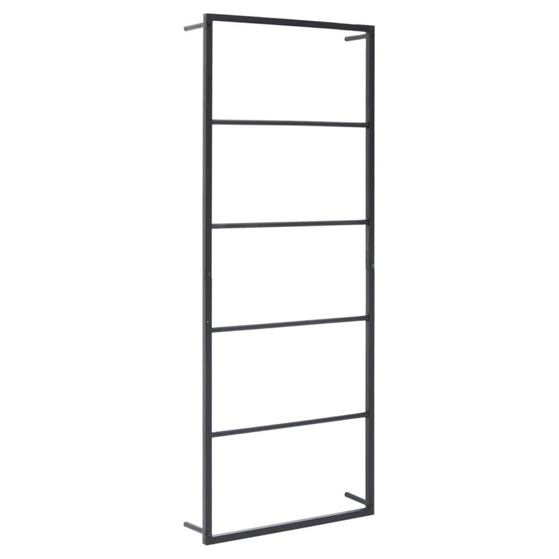vidaXL fekete acél törölközőtartó 45x10x115 cm