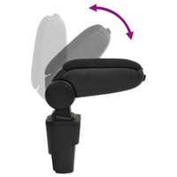 vidaXL Fekete Autós Könyöktámasz Tároló Doboz 17x32x(35,5-52) cm ABS VW Touran (2003-2015) VW Caddy (2003-2018) Középkonzol Csere 3