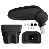 vidaXL Fekete Autós Könyöktámasz Tároló Doboz 17x32x(35,5-52) cm ABS VW Touran (2003-2015) VW Caddy (2003-2018) Középkonzol Csere 1