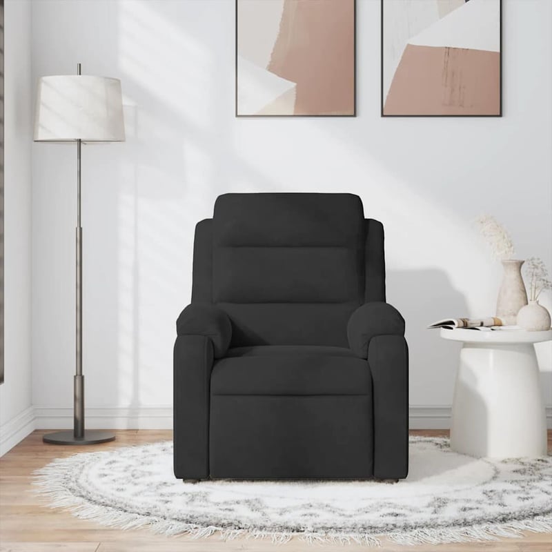 vidaXL fekete bársony dönthető masszázsfotel relaxációhoz
