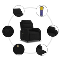 vidaXL fekete bársony dönthető masszázsfotel relaxációhoz 7
