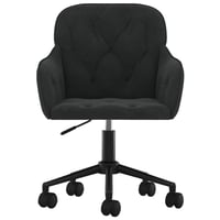 vidaXL fekete bársony forgó irodaszék 3