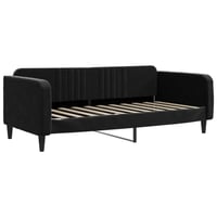 vidaXL fekete bársony kanapéágy 90x190 cm - kinyitható 1