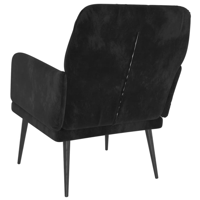 vidaXL fekete bársonyfotel 62x79x79 cm