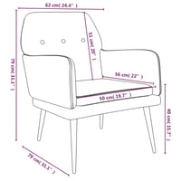 vidaXL fekete bársonyfotel 62x79x79 cm 8