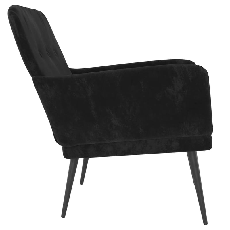 vidaXL fekete bársonyfotel 62x79x79 cm