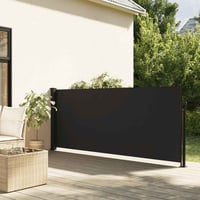vidaXL fekete behúzható oldalsó napellenző 120x600 cm 2
