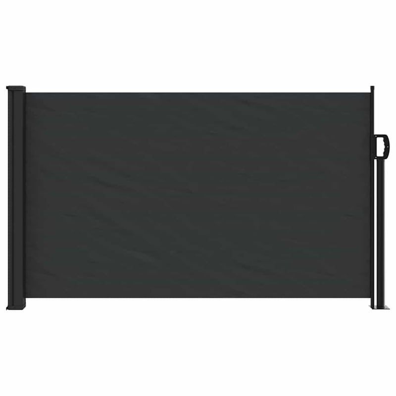 vidaXL fekete behúzható oldalsó napellenző 120x600 cm