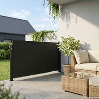 vidaXL fekete behúzható oldalsó napellenző 120x600 cm 3