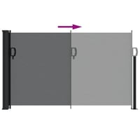 vidaXL fekete behúzható oldalsó napellenző 120x600 cm 6