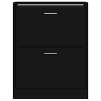 vidaXL fekete fa cipősszekrény 63x24x81 cm szerelt 4