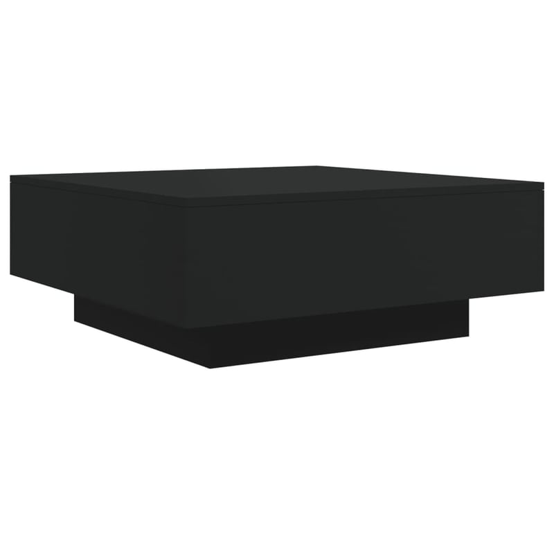 vidaXL fekete fa dohányzóasztal 80x80x31 cm