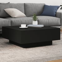 vidaXL fekete fa dohányzóasztal 80x80x31 cm 2