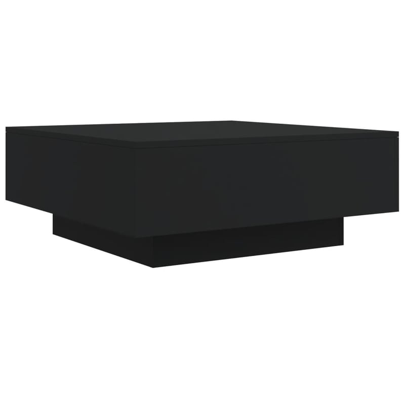 vidaXL fekete fa dohányzóasztal 80x80x31 cm