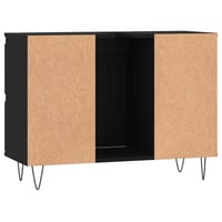vidaXL fekete fa mosdószekrény 80x33x60 cm 7