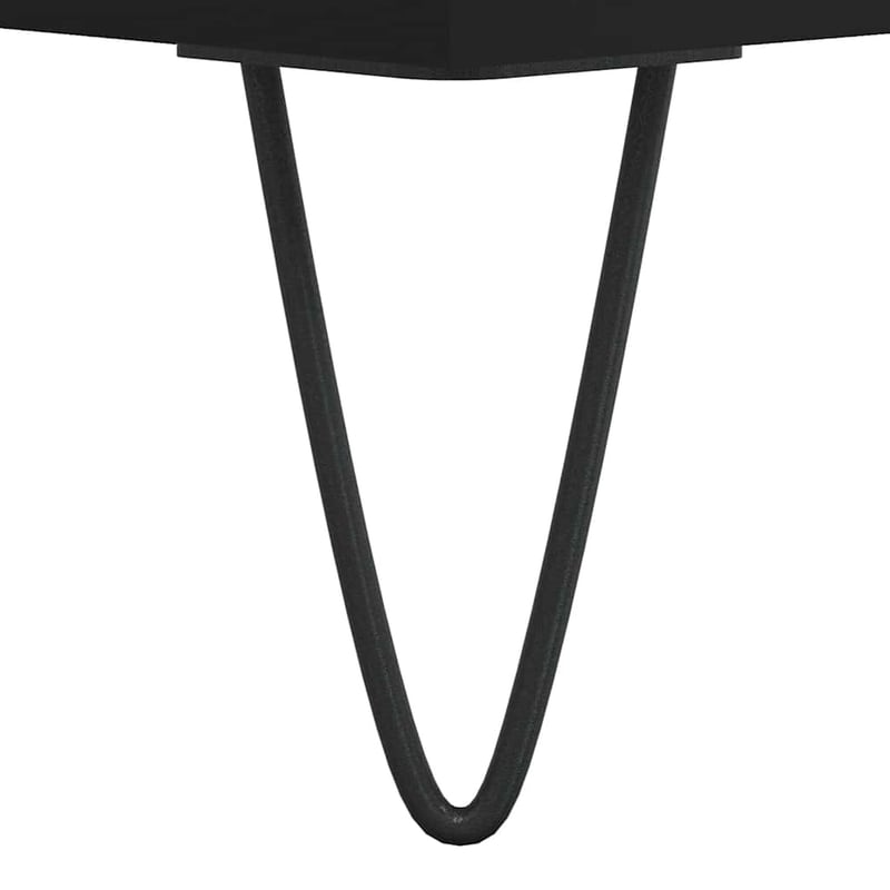 vidaXL fekete fa mosdószekrény 80x33x60 cm